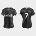 Women's Chicago White Sox #7 Tim Anderson 2021 Black Connect city Stitched Jersey(Run Small)