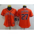 Women's Houston Astros #27 Jose Altuve 2020 Orange Cool Base Stitched MLB Jersey(Run Small)
