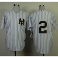 Yankees #2 Derek Jeter White Fashion Gold w/Commemorative Retirement Patch Stitched MLB Jersey