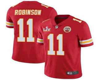 Men's Kansas City Chiefs #11 Demarcus Robinson Red 2021 Super Bowl LV Limited Stitched NFL Jersey