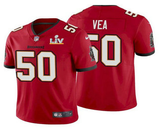 Men's Tampa Bay Buccaneers #50 Vita Vea Red 2021 Super Bowl LV Limited Stitched NFL Jersey