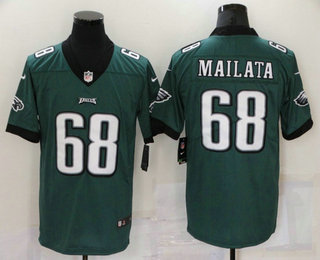 Men's Philadelphia Eagles #68 Jordan Mailata Midnight Green 2018 Vapor Untouchable Stitched NFL Nike Limited Jersey