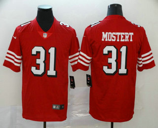 Men's San Francisco 49ers #31 Raheem Mostert Red New 2018 Color Rush Vapor Untouchable Limited Jersey