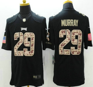 Philadelphia Eagles #29 DeMarco Murray Nike Salute to Service Nike Black Limited Jersey