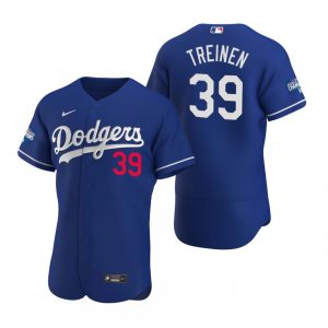 Los Angeles Dodgers #39 Blake Treinen Royal 2020 World Series Champions Jersey