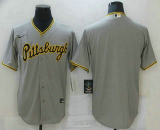 Men's Pittsburgh Pirates Blank Grey Stitched MLB Cool Base Nike Jersey