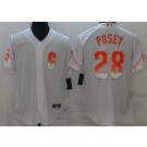 Men's San Francisco Giants #28 Buster Posey White 2021 City Connect Stitched MLB Flex Base Nike Jersey