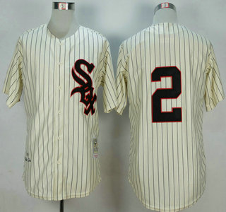 Men's Chicago White Sox #2 Nellie Fox 1959 Cream Throwback Jersey