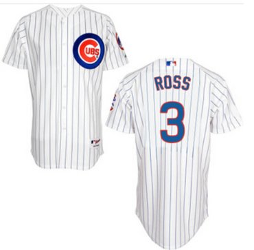 Men's Chicago Cubs #3 David Ross white Jerseys