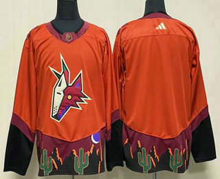 Men's Arizona Coyotes Blank Orange 2022 Reverse Retro Stitched Jersey