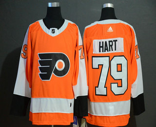 Men's Philadelphia Flyers #79 Carter Hart Orange Adidas Stitched NHL Jersey