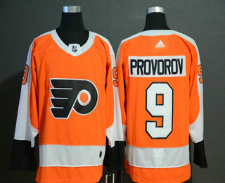 Men's Philadelphia Flyers #9 Ivan Provorov Orange Adidas Stitched NHL Jersey