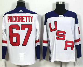 Men's Team USA #67 Max Pacioretty White 2016 World Cup of Hockey Game Jersey