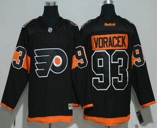 Men's Philadelphia Flyers #93 Jakub Voracek Black 2017 Stadium Series Stitched NHL Reebok Hockey Jersey