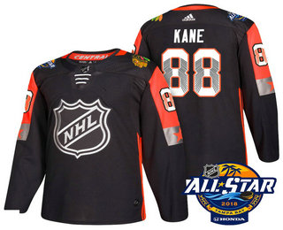 Men's Chicago Blackhawks #88 Patrick Kane Black 2018 NHL All-Star Stitched Ice Hockey Jersey