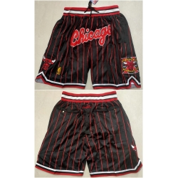 Men Chicago Bulls Black Mitchell Ness Shorts Run Small