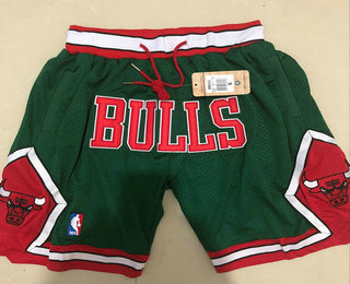 Men's Chicago Bulls Green 2008-09 Swingman Just Don Shorts