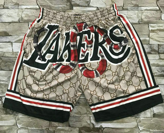 Men's Los Angeles Lakers Black Mamba Commemorative Hardwood Classics Soul Swingman Throwback Shorts