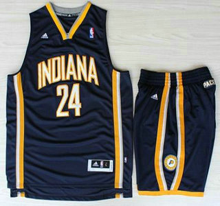 Indiana Pacers 24 Paul George Blue Revolution 30 Swingman NBA Jerseys Shorts Suits