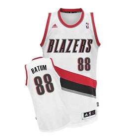 Portland Trail Blazers #88 Nicolas Batum White Swingman Jersey