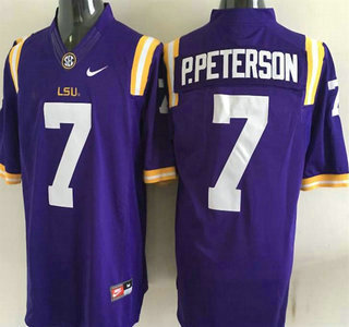 LSU Tigers #7 Patrick Peterson Purple 2015 College Football Nike Limited Jersey