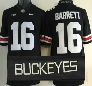 Ohio State Buckeyes #16 J.T. Barrett Black 2015 College Football Nike Limited Jersey