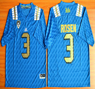 UCLA Bruins #3 Josh Rosen Blue 2015 College Football Jersey