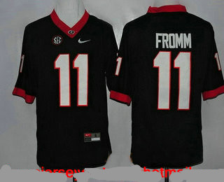 Men's Georgia Bulldogs #11 Jake Fromm Black Limited College Football Stitched Nike NCAA Jersey