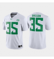 Men Oregon Ducks 35 White Game Football Jersey