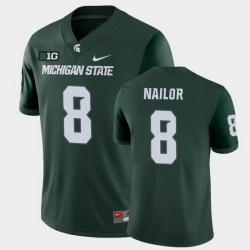 Men Michigan State Spartans #8 Jalen Nailor College Football Green Game Jersey