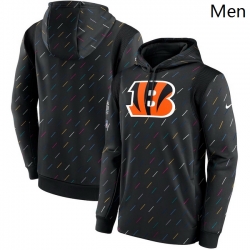 Men Cincinnati Bengals Nike Charcoal 2021 NFL Crucial Catch Therma Pullover Hoodie