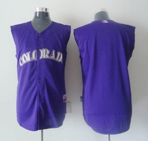 Men's Colorado Rockies Customized Purple Vest Jersey