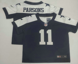 Toddler Dallas Cowboys #11 Micah Parsons Blue Thanksgiving Vapor Limited Stitched Jersey