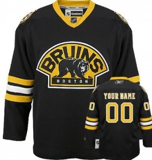 Boston Bruins Mens Customized Black Third Jersey