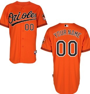 Kids' Baltimore Orioles Customized Orange Jersey