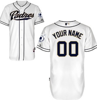 Kids' San Diego Padres Customized White Jersey