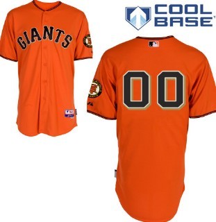 Kids' San Francisco Giants Customized Orange Jersey