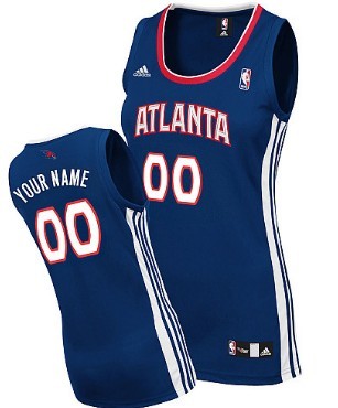 Womens Atlanta Hawks Customized Blue Jersey