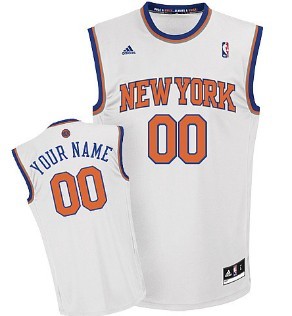 Kids New York Knicks Customized White Jersey