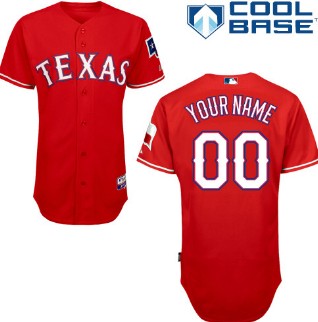 Kids' Texas Rangers Customized 2014 Red Jersey