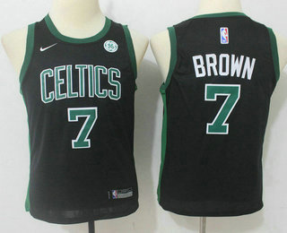 Youth Boston Celtics #7 Jaylen Brown Black 2017-2018 Nike Swingman General Electric Stitched NBA Jersey