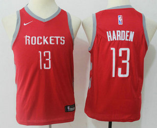 Youth Houston Rockets #13 James Harden New Red 2017-2018 Nike Swingman Stitched NBA Jersey