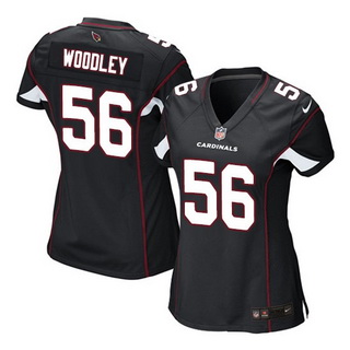 Women's Arizona Cardinals #56 LaMarr Woodley Black Alternate Jersey