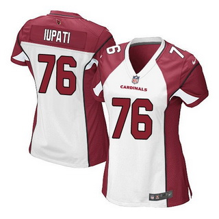 Women's Arizona Cardinals #76 Mike Iupati Arizona Cardinals Nike Elite White Road Jersey